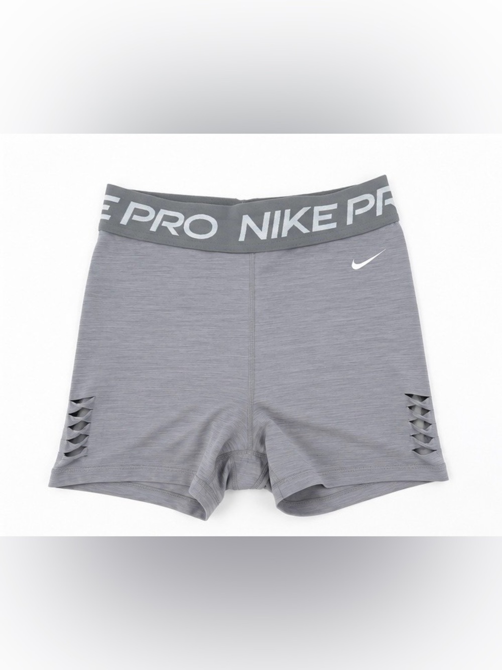 Women’s Nike Pro Dri-FIT Gray Athletic Shorts Size M